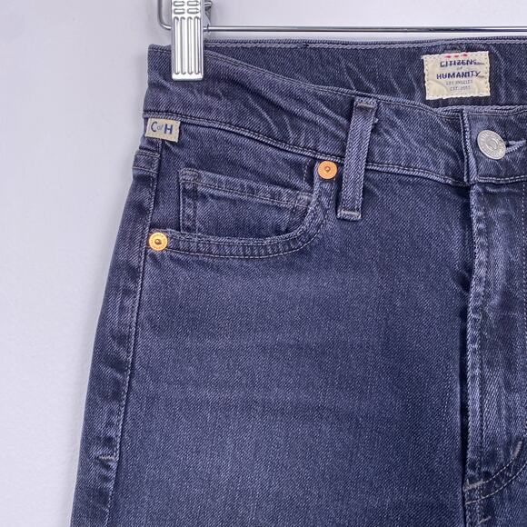 Citizens of Humanity Demy High-Rise Cropped Flare Jeans in Black 24 - Picture 4 of 8